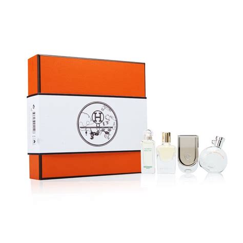 hermes made in france 4pc mini twilly eau de parfum set|hermes miniature perfume set review.